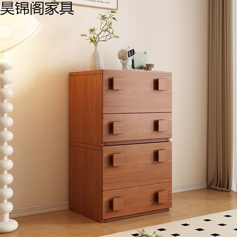 实木中古风客厅电视柜自由组合