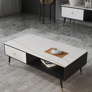 意式岩板茶几电视柜组合酒店客房多功能地柜客厅带抽屉储物视听柜