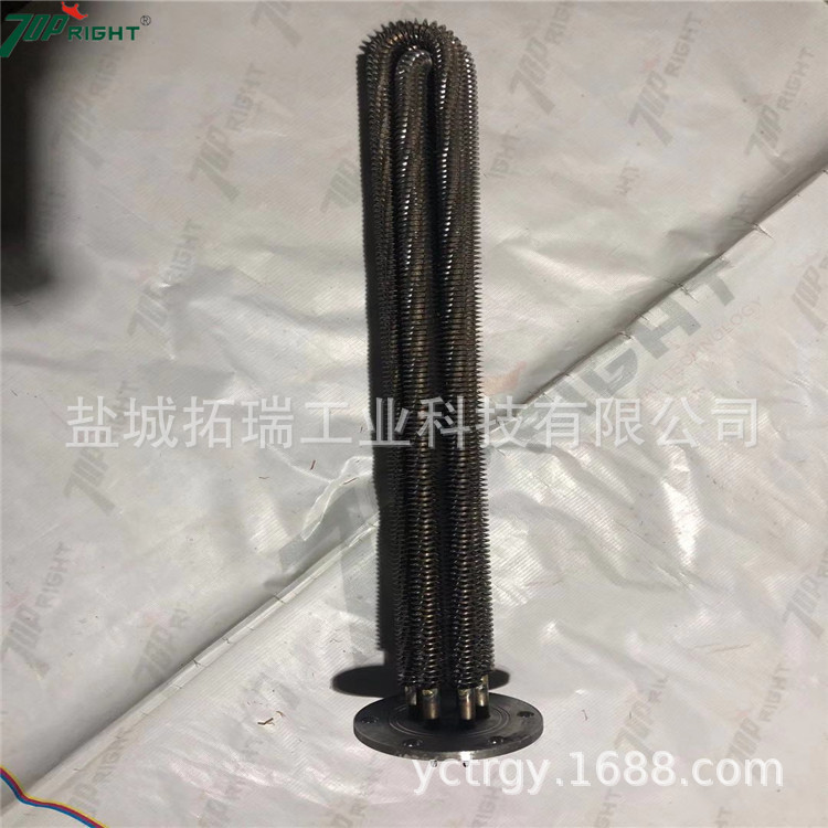 带法兰翅片空气加热管非标定制
