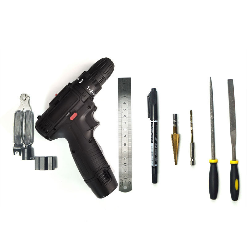 拾音器安装开孔工具套装 木吉他DIY改装电箱压电条乐器电钻头锉刀