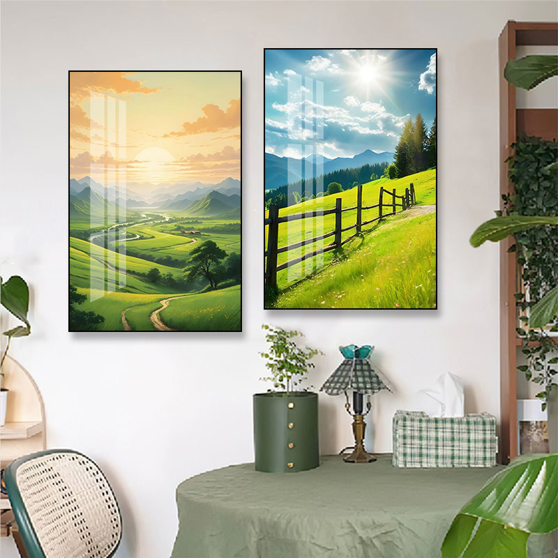 日出东方山水卧室风景画客厅玄关挂画现代简约办公室民宿装饰画