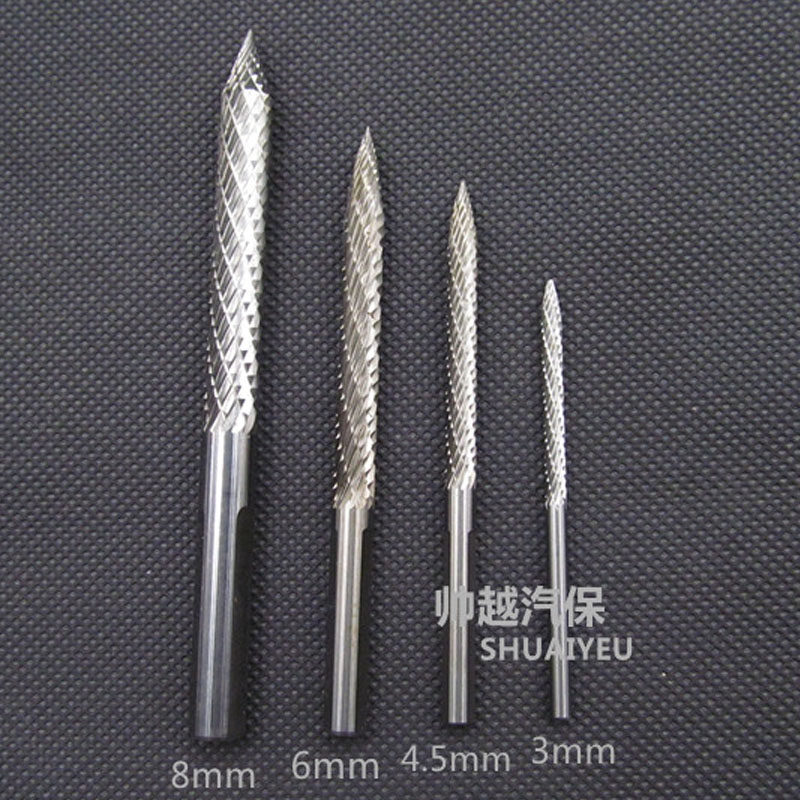热销3/4.5/6/8mm 蘑菇钉钻头 轮胎打磨钻头 低速气钻打磨机补胎钻