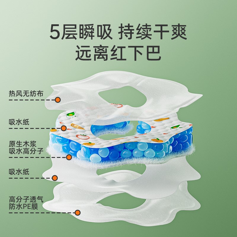 热销婧麒一次性口水巾婴儿宝宝围嘴新生儿防水防吐奶围兜垫巾纱布