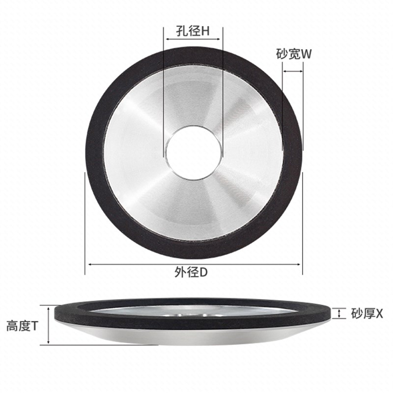 热销碟型金刚石树脂砂轮90金属抛光切割磨刀机磨床打磨钨钢硬质