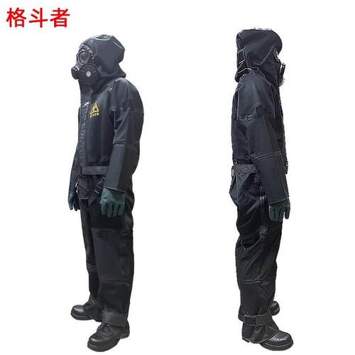 热销格斗者 核辐射服 反光背心 BM型黑色 连帽应急救援款 1件