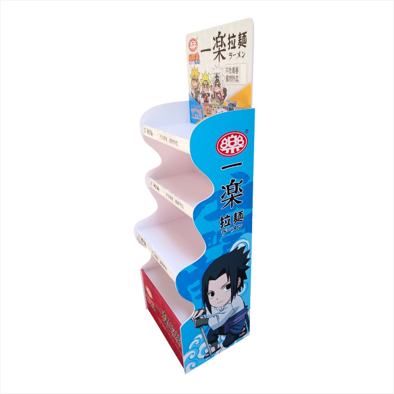 热销食品PVC展示架超市调味料梯形货架定制商场面包牛奶木质展柜