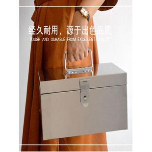 存钱JYG箱 不锈钢箱密子大号加手提工具厚箱锁钱带箱铁盒子家用码