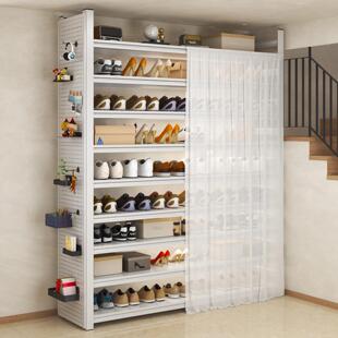 防尘鞋架带遮挡帘鞋柜家用门口多层鞋架室内简易新款钢制收纳层架