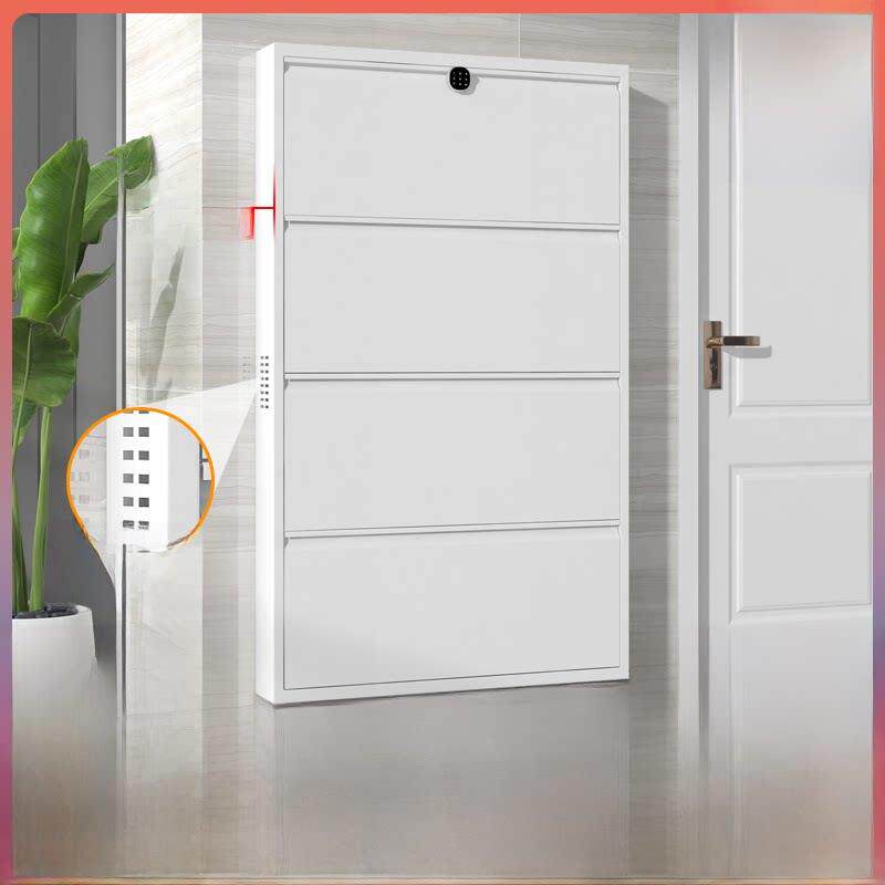 极窄带锁超薄12CM钢制翻斗鞋柜户外进门口楼道楼梯电梯口门外室外