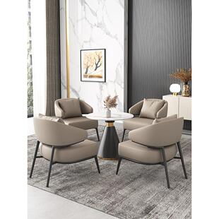 洽谈轻奢现代休闲休息区洽谈桌一桌4椅美容院售楼处接待桌椅组合