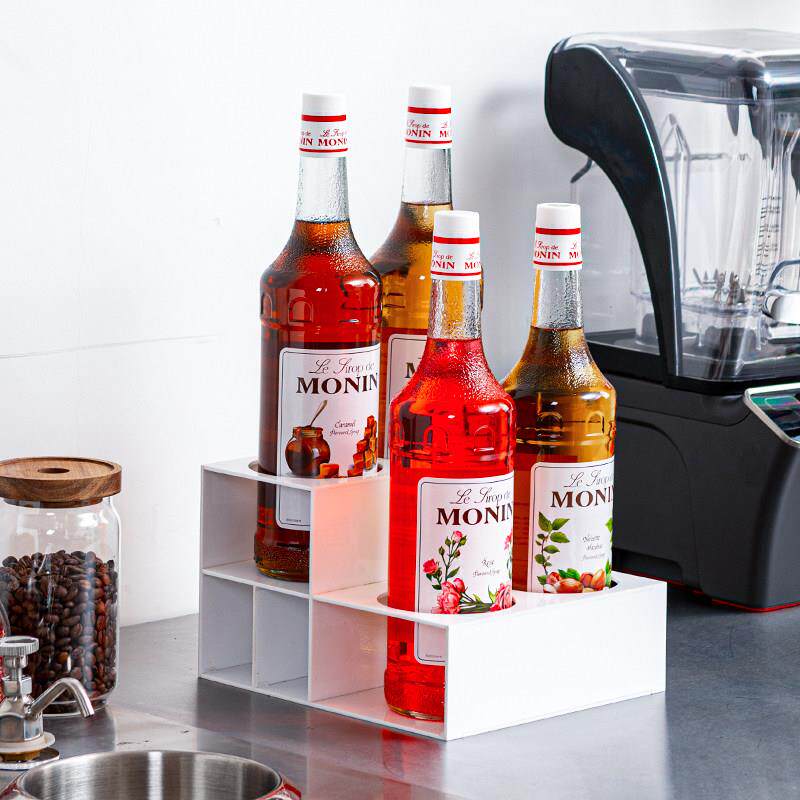 奶茶店莫林糖浆1883果露收纳架咖啡厅糖浆置物架商用不锈钢收纳桶