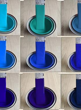 解放蓝孔雀蓝色2K汽车漆货车铝合金门窗铁改色翻新专用大桶装防锈