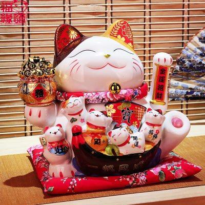 福缘猫大号生意兴隆陶瓷招财猫店铺收银台开业送礼家居装饰品摆件