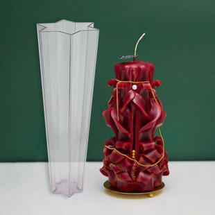 雕刻蜡烛六边形亚克力模具diy手工香薰蜡烛材料连体柱状塑料模型