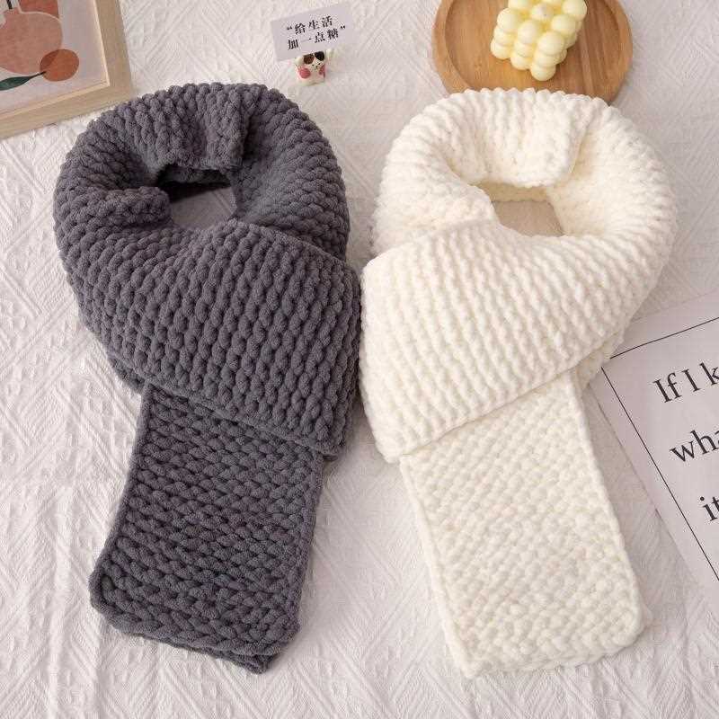 直销新款围巾毛线团手工diy编织冰条线粗手织送男友给女朋友圣诞