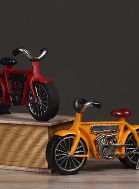 直销新款复古自行车模型摆件家居橱窗装饰桌面摆设餐厅酒柜咖啡厅