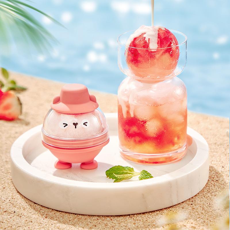 直销新款冰球冰块模具制冰盒家用圆形球形小带盖冻冰块神器食品级