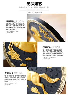 热销中式古典家居饰品摆件书房办公室桌面摆件商务开业送礼品马到