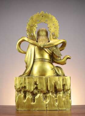 铜玄天上帝 真武大帝 祖师神像摆件家居玄武大帝铜像工艺品摆件