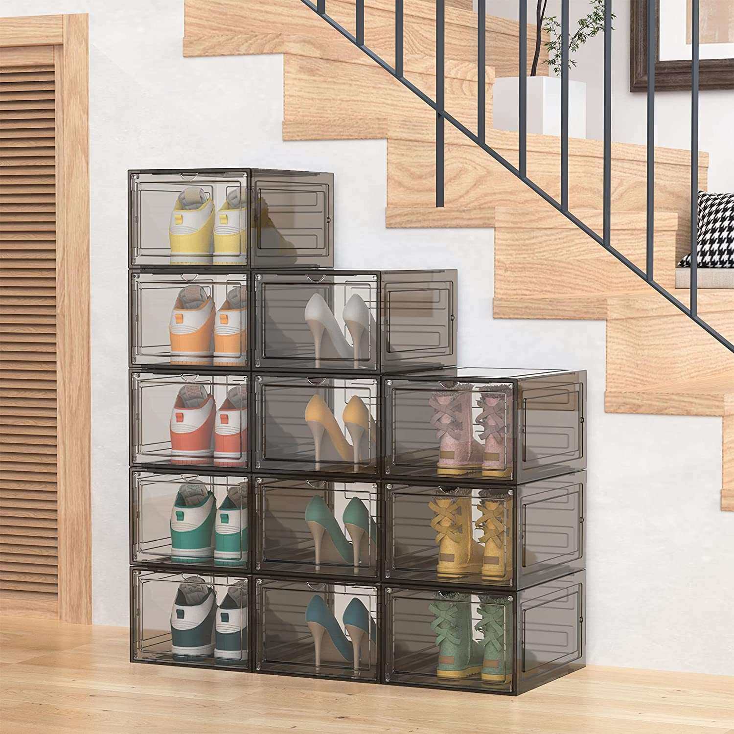 鞋盒透明防尘鞋子收纳储物盒侧开门防氧化家用展示鞋盒硬鞋盒衣柜,收纳整理,鞋盒,淘宝优惠券,粉丝福利购,淘宝优惠卷
