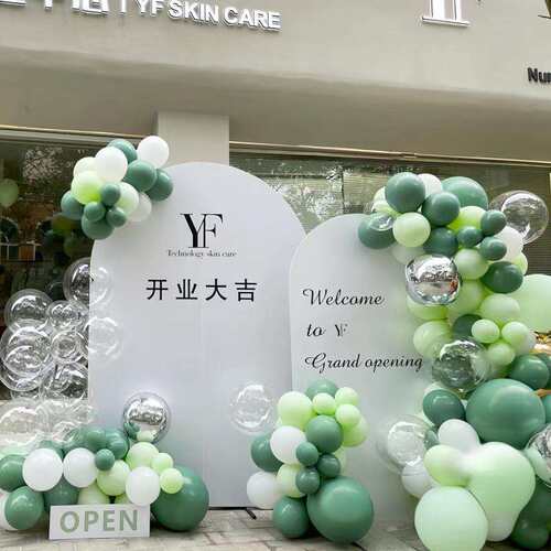 森系地爆球套装 结婚开业气氛布置气球拱门 商场周年店庆活动装饰