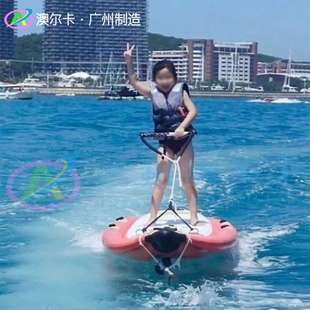 充气冲浪板脚踏式水上滑板户外新手水上竞速桨板划桨站立式划水板