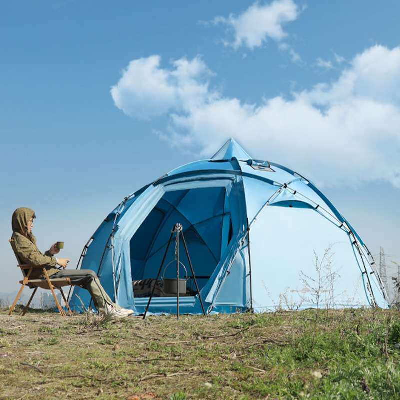 户外露营帐篷全自动便携式铝合金沙滩加厚防雨球形野营大帐篷