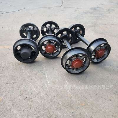 铸钢矿车轮 矿用防尘钢轨轮载重量大矿车轮    平板车用轨道轮