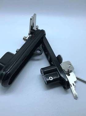 MS864G黑色平面锁，电柜门锁，配电柜门锁，通讯网络机箱机柜锁