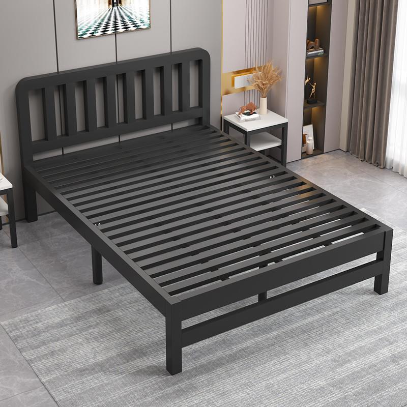 Fls铁艺床双人床现代简约1米加厚加固铁架单人床1.8米出租屋儿童