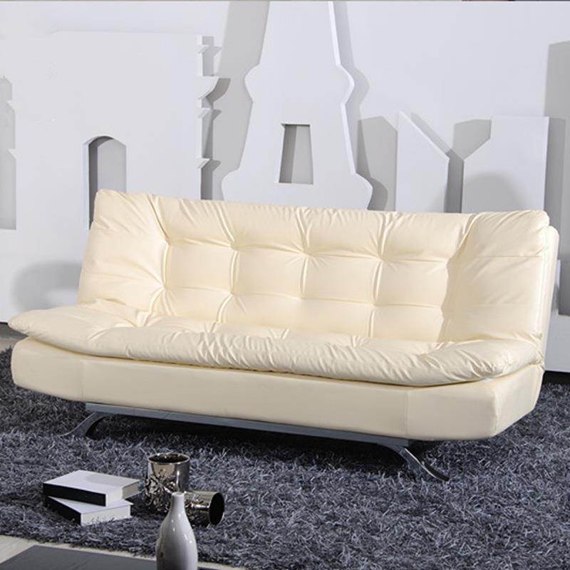 皮艺多功能折叠沙发床双人小户型客厅卧室租房办公酒店沙发坐卧两