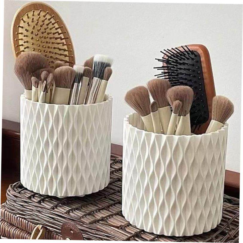 Rotating Makeup Brush Organizer 360 Degree Storage Box - Taobao product photo 3