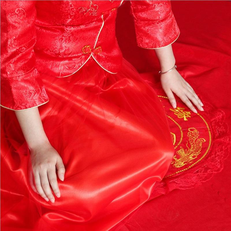 直销新款婚庆结婚用品坐福垫新娘做福垫婚庆复古喜福垫坐福垫坐垫