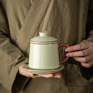 带盖马克杯陶瓷过滤泡茶杯家用个人杯水杯茶水分离办公杯 直销新款