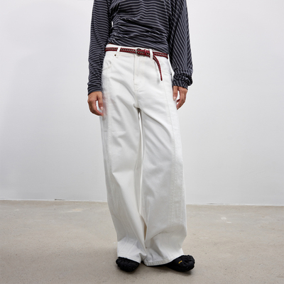 antennaeffect女款白色牛仔裤