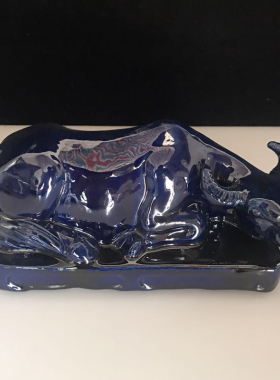 热销陶瓷卧牛水牛黄牛耕牛家居用品瓷黄牛摆件厨房卫生间牛工艺品