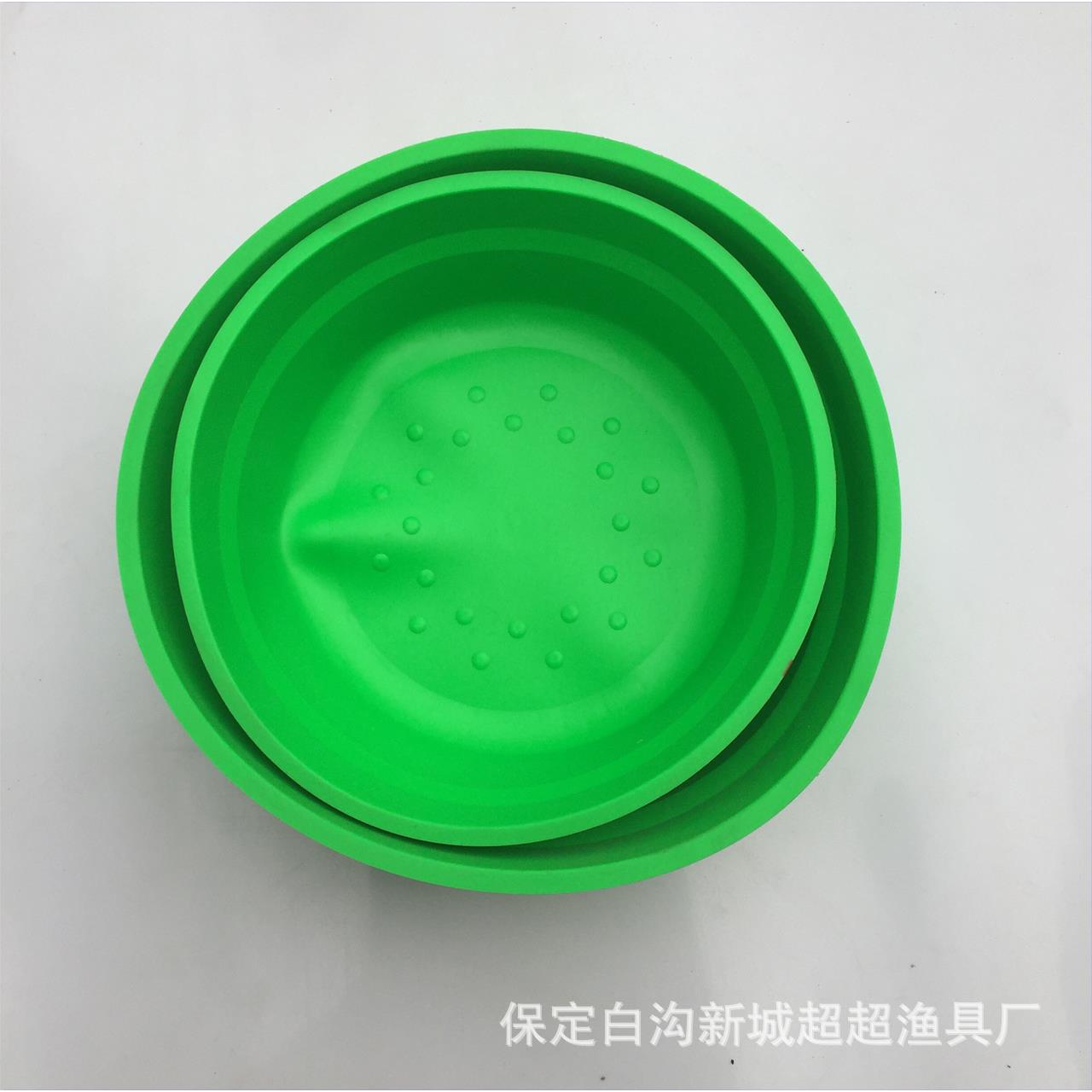 直销新款直销渔具配件大小皮碗橡胶皮碗饵料盆折叠饵盆 线板缠线