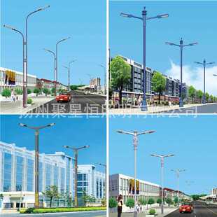 新款直销LED市电路灯5米6米a字臂海螺道路灯学校球场市区单臂路灯