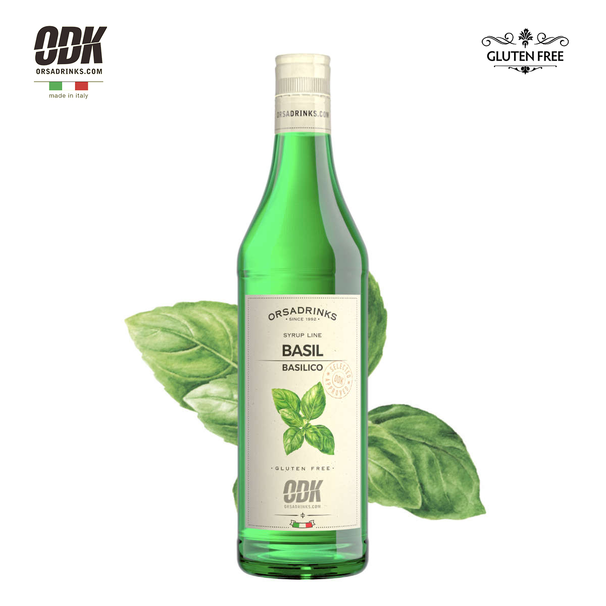 ODK罗勒风味糖浆750ml/1kg 意大利进口调气泡水调酒调咖啡茶
