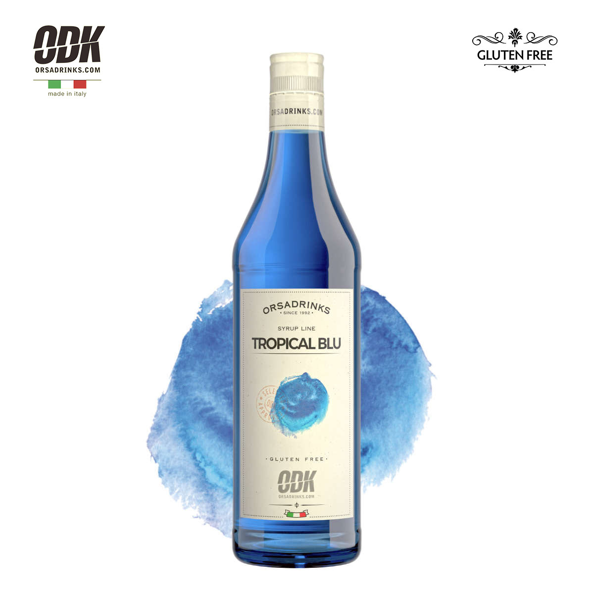 ODK 蓝柑风味糖浆750ml/1kg 意大利进口 蓝色饮品气泡水苏打