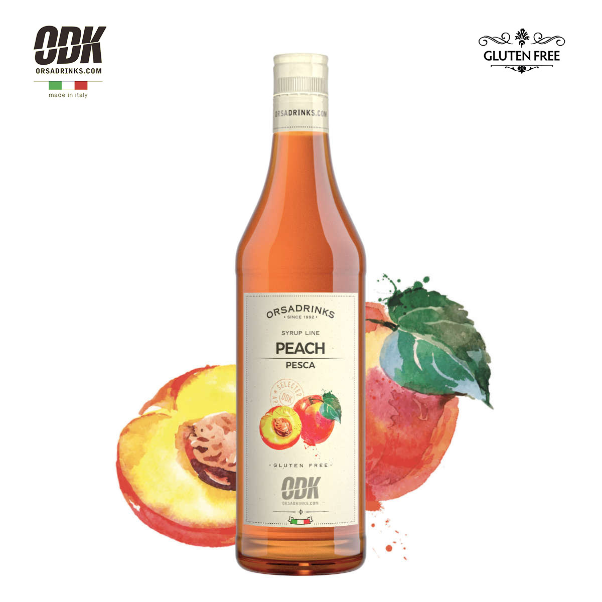 ODK 桃子风味糖浆750ml/1kg 意大利进口