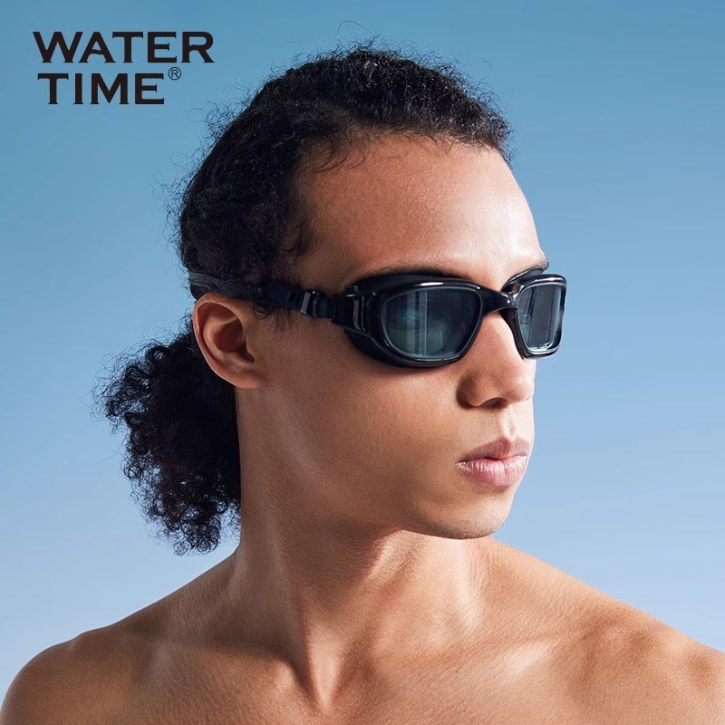 WaterTime泳镜高清防雾防水女士游泳镜男款近视泳镜泳帽套餐