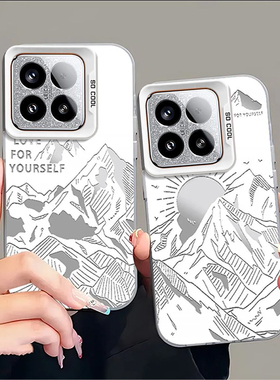 适用小米15手机壳14pro新款13/11全包镜头mi12Spro软胶保护套11ultra防摔10S青春版日落金山xiaomi9/8se外x