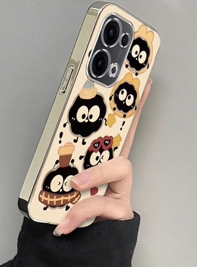 适用OPPOReno11手机壳OPPO新款Reno11Pro5G套OPPORone115G软壳硅胶Reon系列全包防摔带帽煤球OPP0PP0PPOR卡通