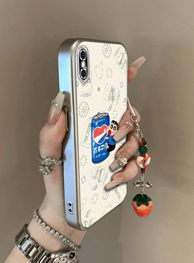 适用苹果XSMAX手机壳iPhoneXS全包防摔10xsmax软硅胶xmax保护套XR新款外壳MAX平果带xmas百事可爱小新女生