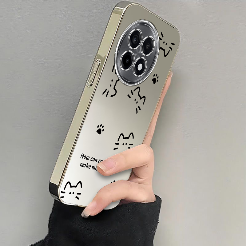 适用一加Ace5手机壳1加Aec5Pro硅胶保护套OPPO新款A5镜头全包防摔外壳0PP0五1+AC5Pr0十Por男女渐变线条猫咪