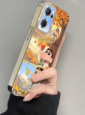 适用oppoReno7手机壳Reno7pro女新款opporone7SE全包防摔reon75G系列硅胶外壳opp0pp0ppor保护套5G男枫叶小新