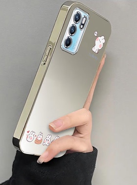 适用oppoReno6手机壳Reno6pro+新款opopreno65G全包防摔外壳reon十opp0pp0pporeno6软硅胶保护套5G晕染小白兔