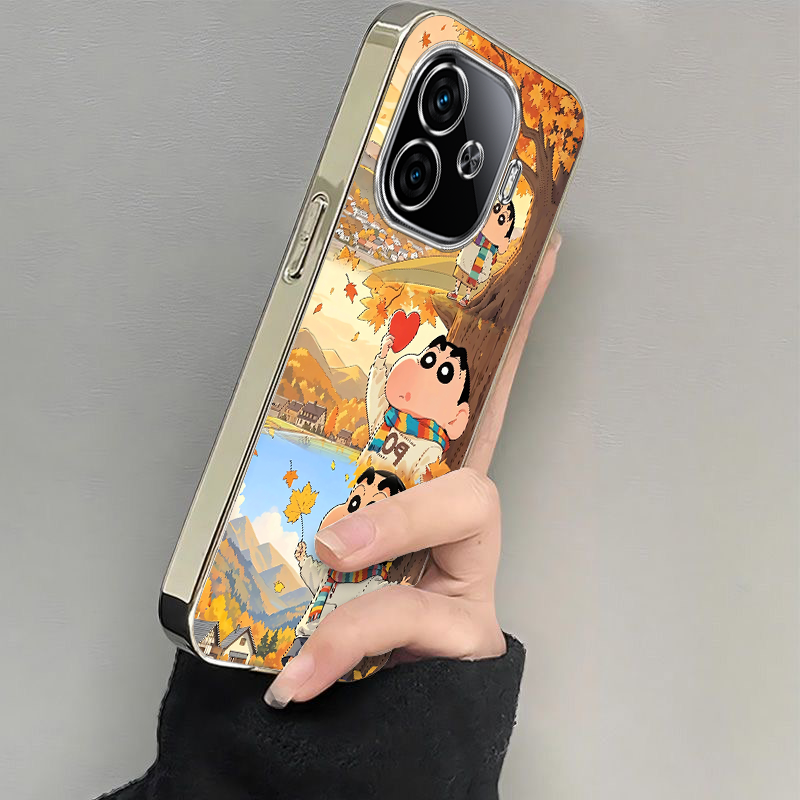 适用iQOOZ9手机壳z9turbo新款vivoiqooz8全包防摔iQZ7可爱潮流icooz6/z5软硅胶套ipooZ3枫叶小新iq00Z1男女生