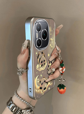 适用荣耀Power手机壳华为HONORPower保护套三只熊猫HONOR新款硅胶P0wer全包防摔专用外壳H0N0RP0wer男女